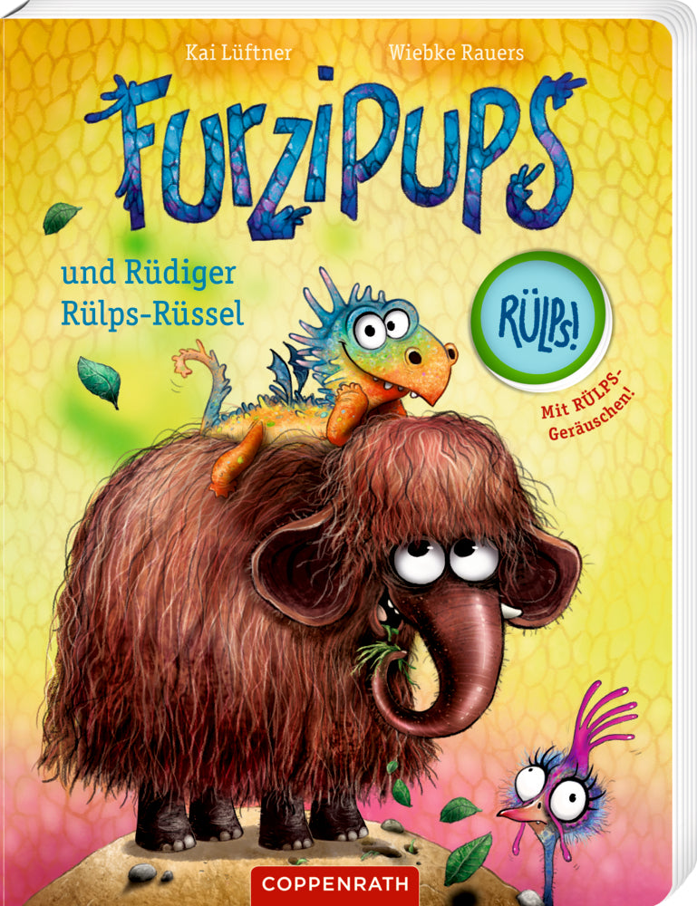 Furzipups und Rüdiger Rülps-Rüssel (Pappbilderbuch mit Sound) illustriert von Wiebke Rauers